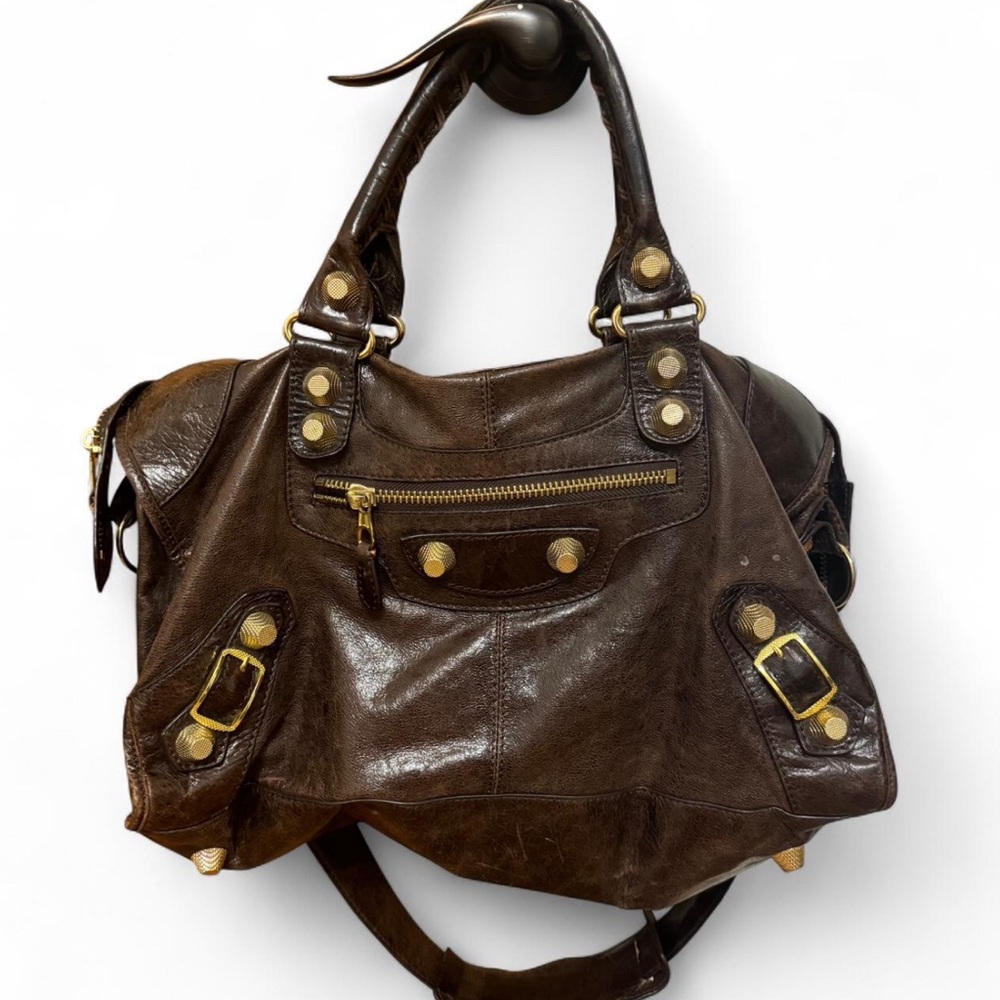 Balenciaga Dark Brown Giant City Bag